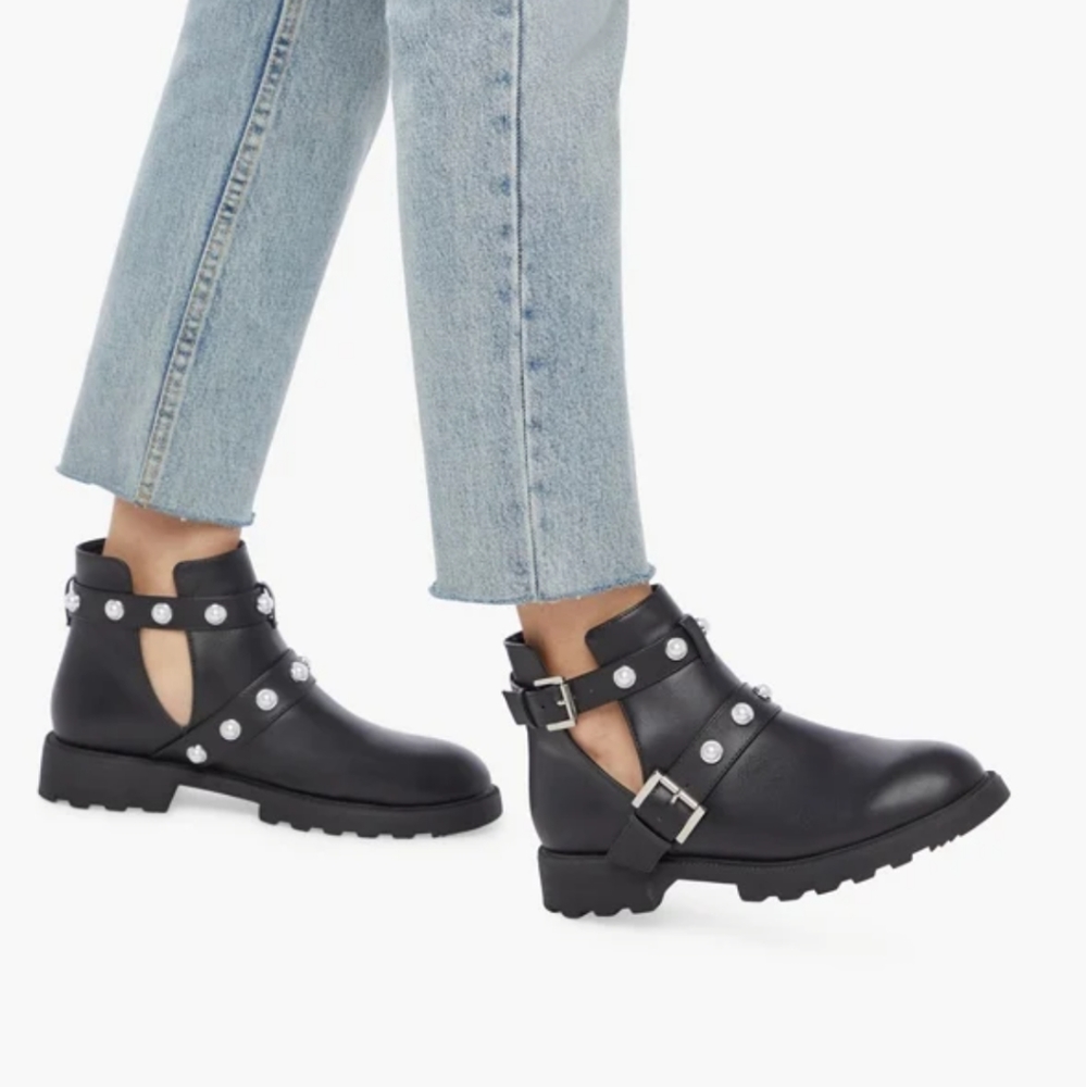 Studded ankle booties